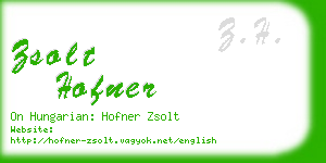 zsolt hofner business card